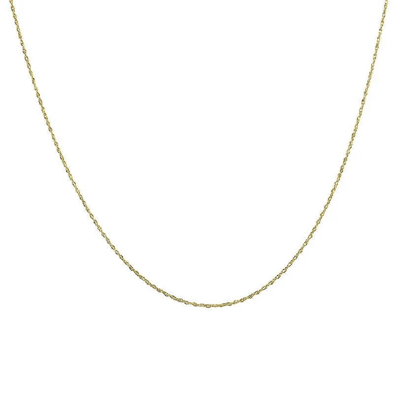 women's moonstone rings -14K Yellow Gold 18" Rope Chain with Spring Ring Lock