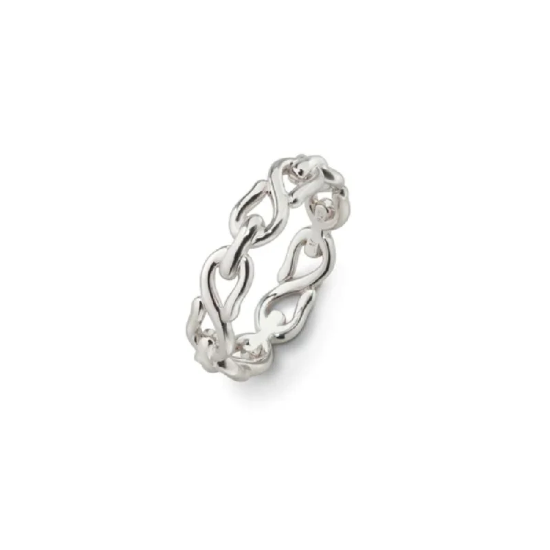 women's minimal rings -MRK Sterling Silver Infinity Stackable Ring