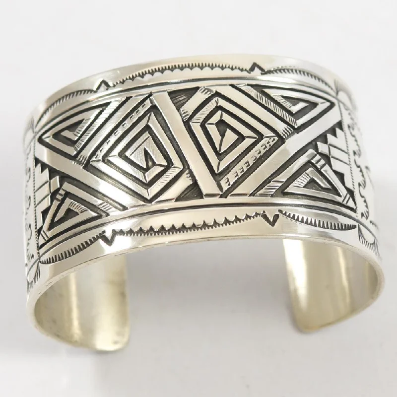 women's stacked bangles set -Silver Oerlay Cuff