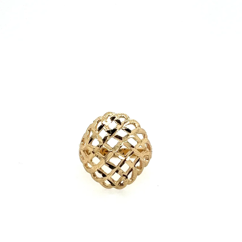 women's oval-cut engagement rings -14K Yellow Gold Woven Ring