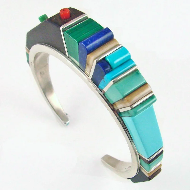 women's adjustable bracelets -High Rise Inlay Cuff