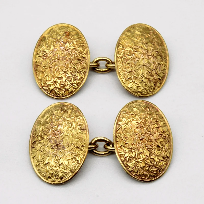 women's trendy bracelets -15k Yellow Gold 1897 Birmingham Cufflinks