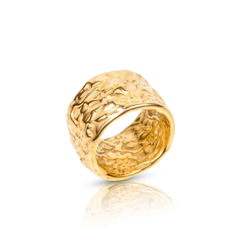 women's vintage style rings -Logan Textured Ring