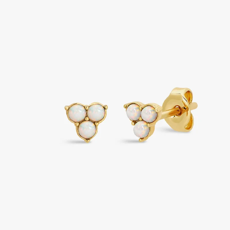 women's minimalist earrings -Trinity Pearl Stud Earrings