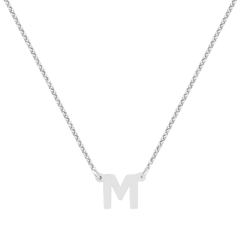 women's birthday gift necklaces -AYSHA Single Letter Necklace 14KT Gold