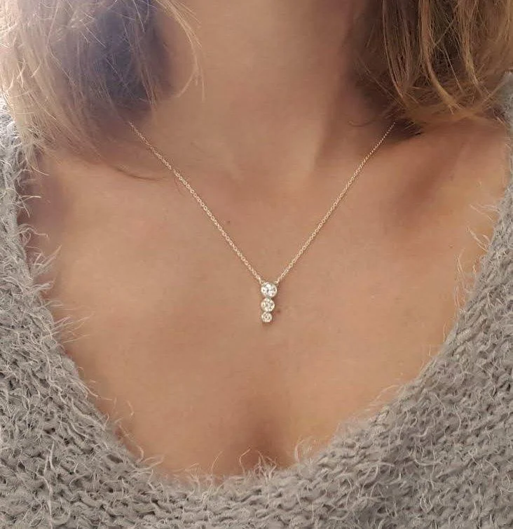 women's crystal pendant necklaces -Diamond Necklace, Diamond Cluster Necklace