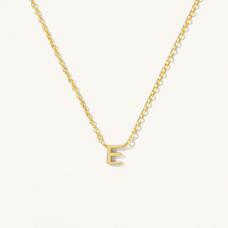 women's crystal-encrusted necklaces -Tiny Initial Necklace