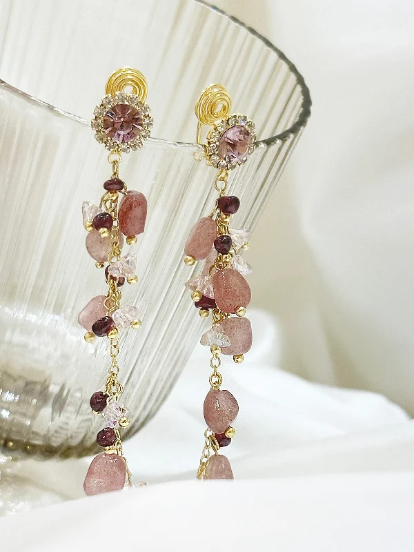 women's stylish earrings -Mellow Crystal Earrings