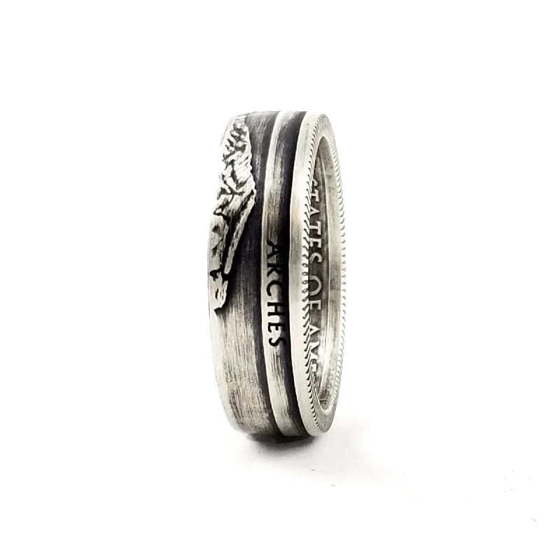 women's custom rings -90% Silver Arches National Park Quarter Ring