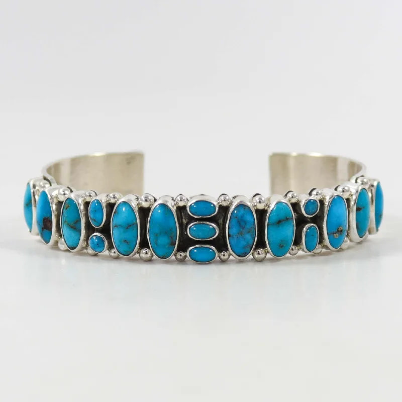 women's stacked bangles -Sonoran Rose Turquoise Cuff