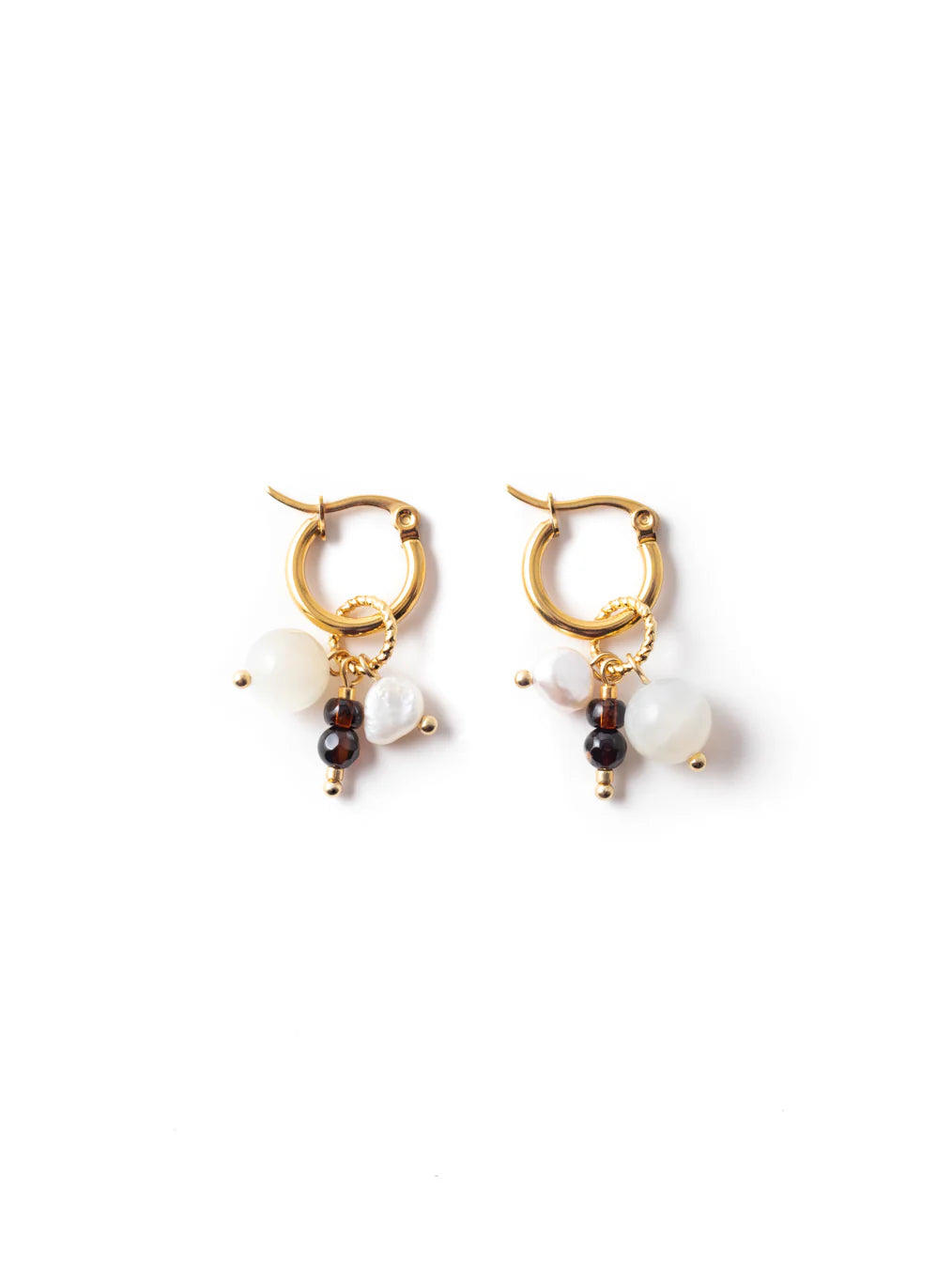 women's designer crystal earrings -Gold Citalis Hoops