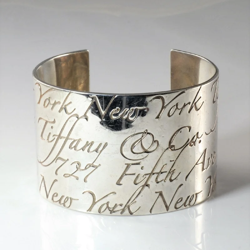 women's cuff bangles -'Tiffany & Co.' Wide Notes Cuff | 5.5" |