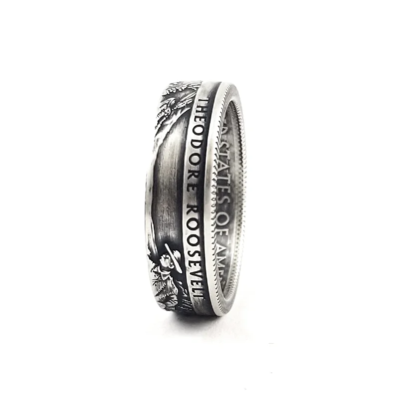 women's gemstone rings -90% Silver Theodore Roosevelt National Park Quarter Ring