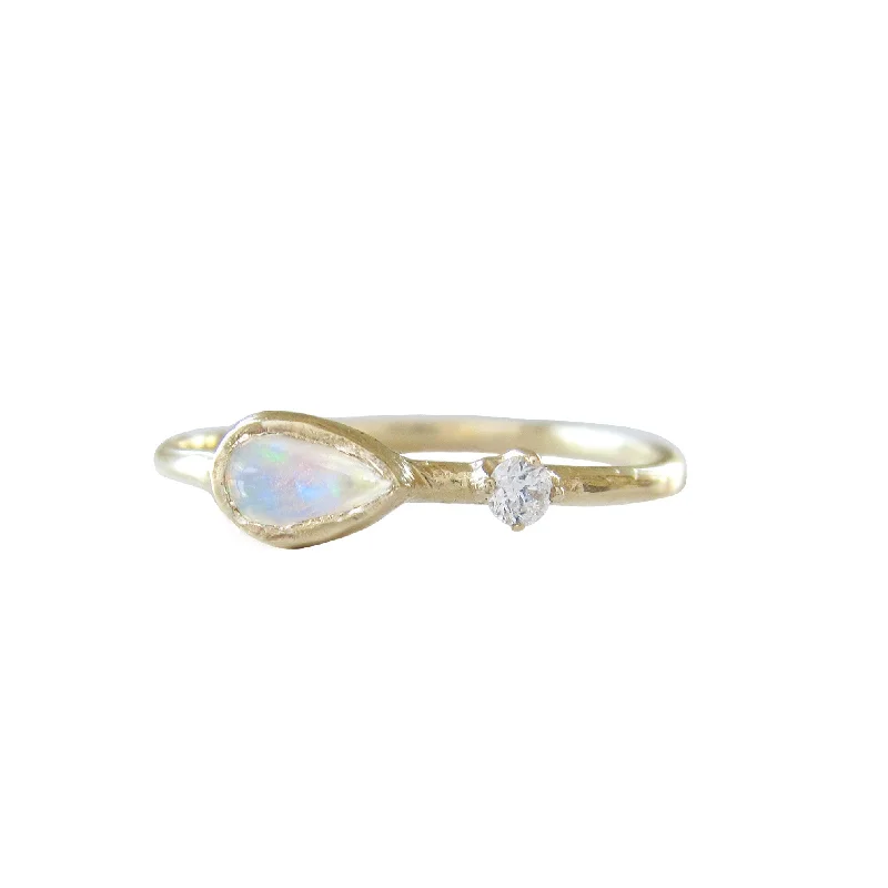 women's long gold necklaces -Guiding Light Opal Ring