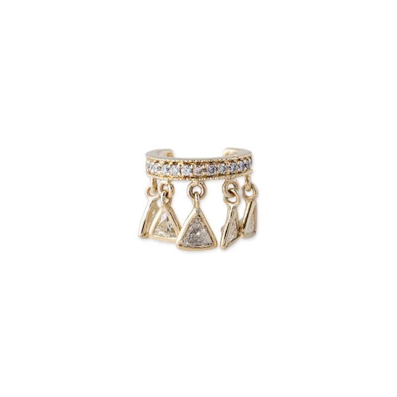 women's bangles set -PAVE TRILLION SHAKER EAR CUFF