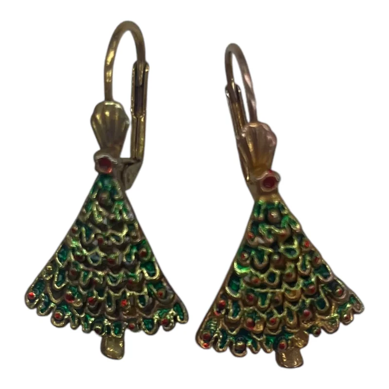 women's drop earrings -Earrings Dangle/Drop By Clothes Mentor In Green