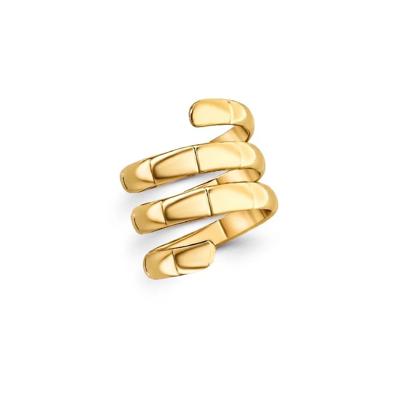 women's rose gold rings -Frankie Spiral Ring