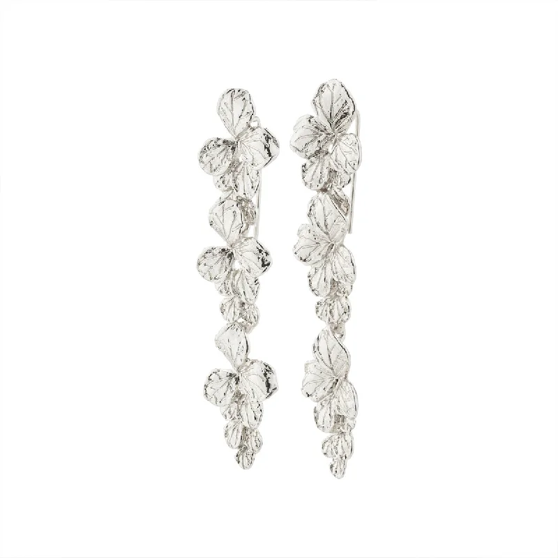 women's glamorous earrings -Echo Silver Plated Earrings