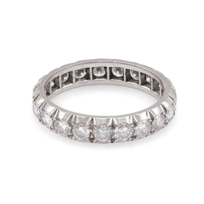 women's birthday gift necklaces -French Art Deco Inspired Diamond Platinum Eternity Ring