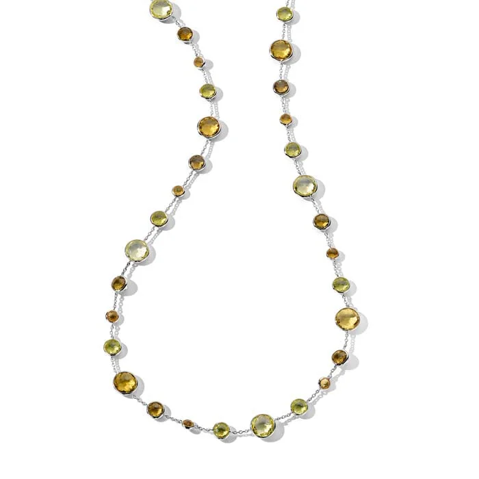 women's vintage necklaces -Ippolita Lollipop 36" Lollitini Girasole Necklace in Sterling Silver