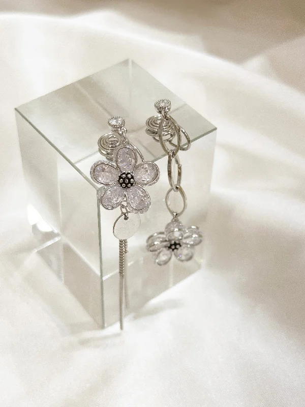 women's gemstone earrings -Florence Silver Drop Earrings