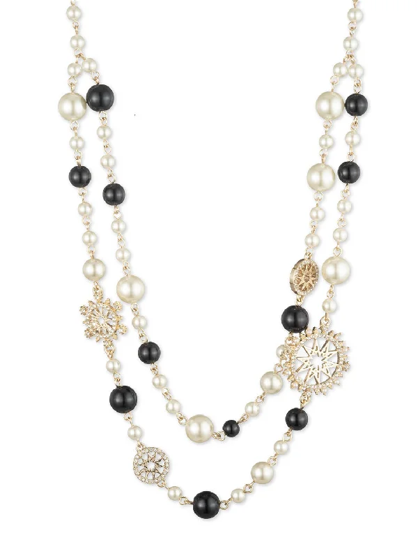 women's chic pendant necklaces -Pearl Collar Necklace