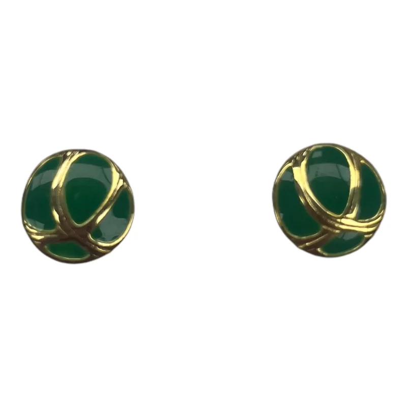 women's gold earrings -Earrings Stud By Clothes Mentor In Green