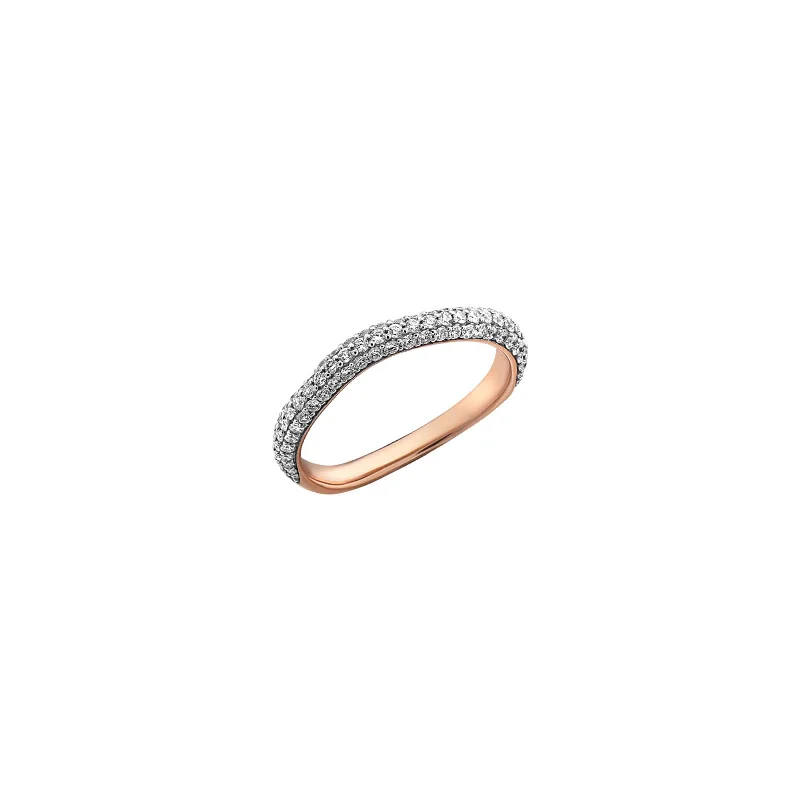 women's vintage-inspired rings -Amorph Pave Pinky Ring