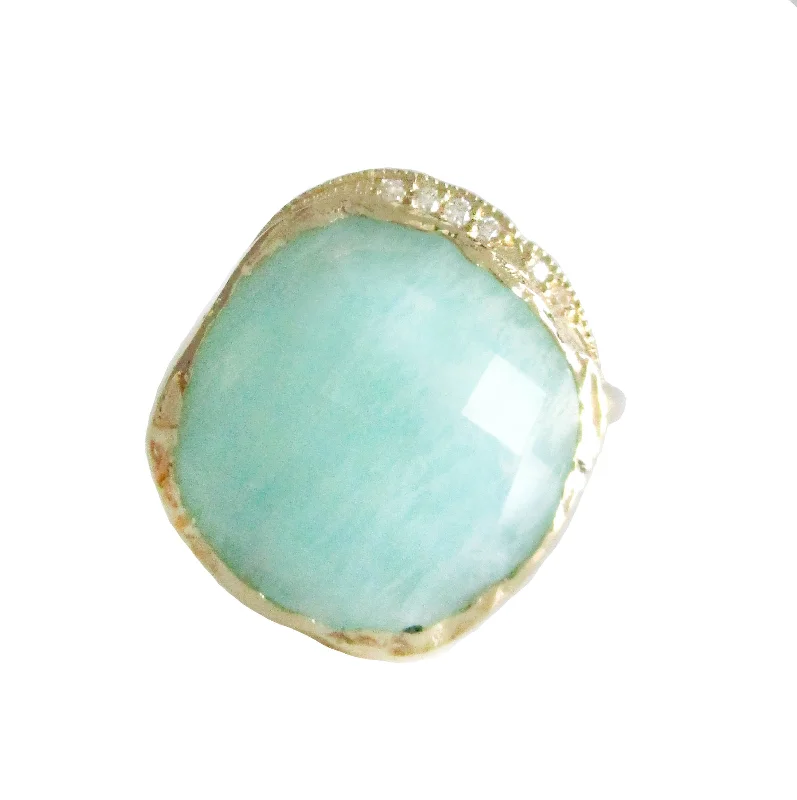 women's elegant pendant necklaces -Amazonite Cove Ring