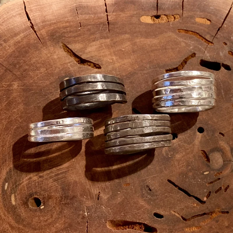 women's statement rings -Cooper Barrel Sterling Silver Rings