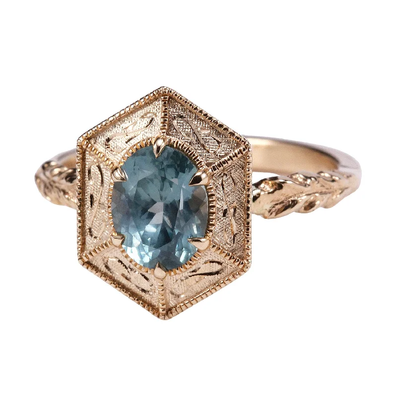 women's gemstone rings -Unheated Montana Oval Sapphire Ring