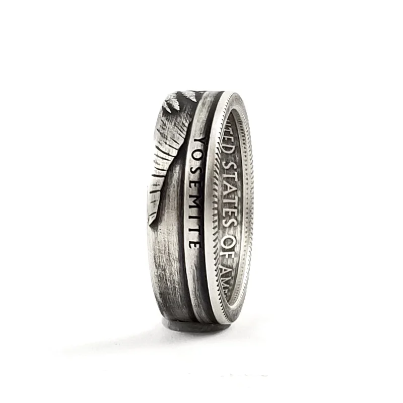 women's wedding ring sets -90% Silver Yosemite National Park Quarter Ring