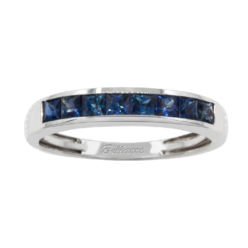 women's fashion rings -Bellarri 14k Blue Sapphire Channel Set Ring