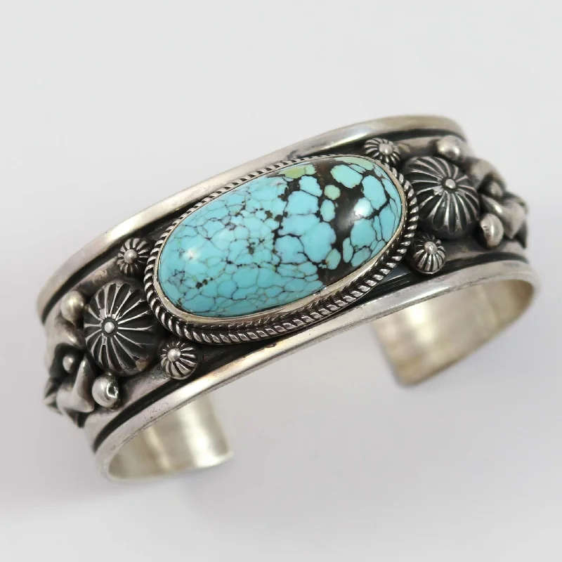 women's eco-friendly bracelets -Blue Moon Turquoise Cuff