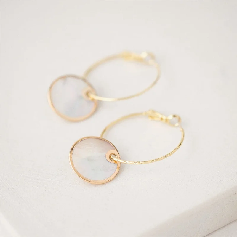 women's drop earrings -Gold Mirage Hoop Earrings