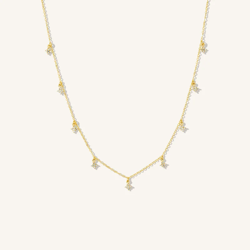 women's glamorous necklaces -Dangling Stardust Necklace