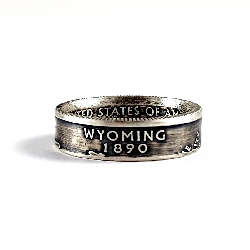 women's ruby rings -90% Silver Wyoming Quarter Ring