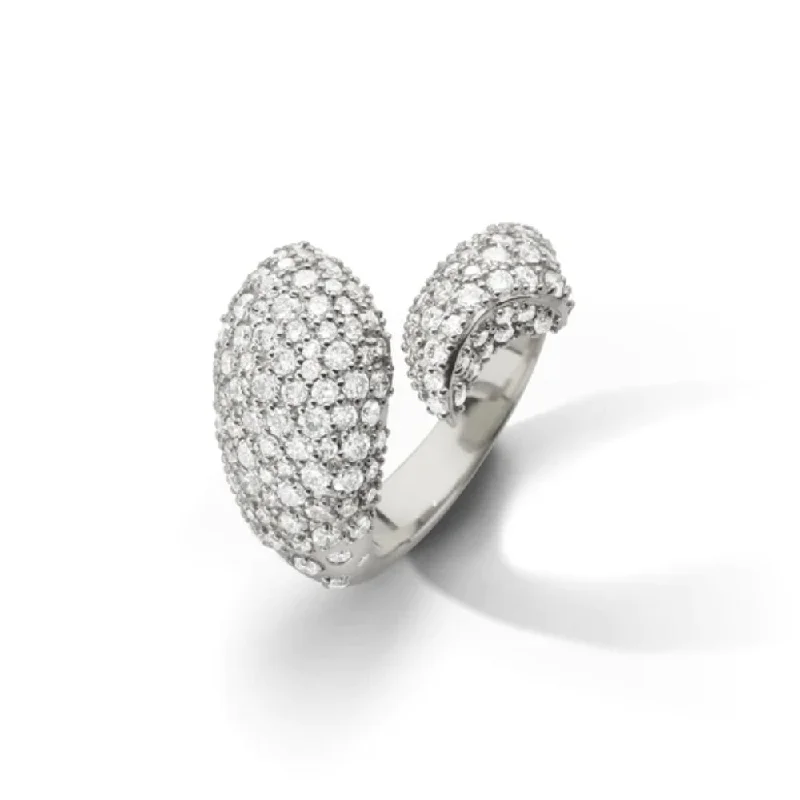 women's elegant engagement rings -Monica Rich Kosann "Perseverance" Fish Pave White Sapphire Ring