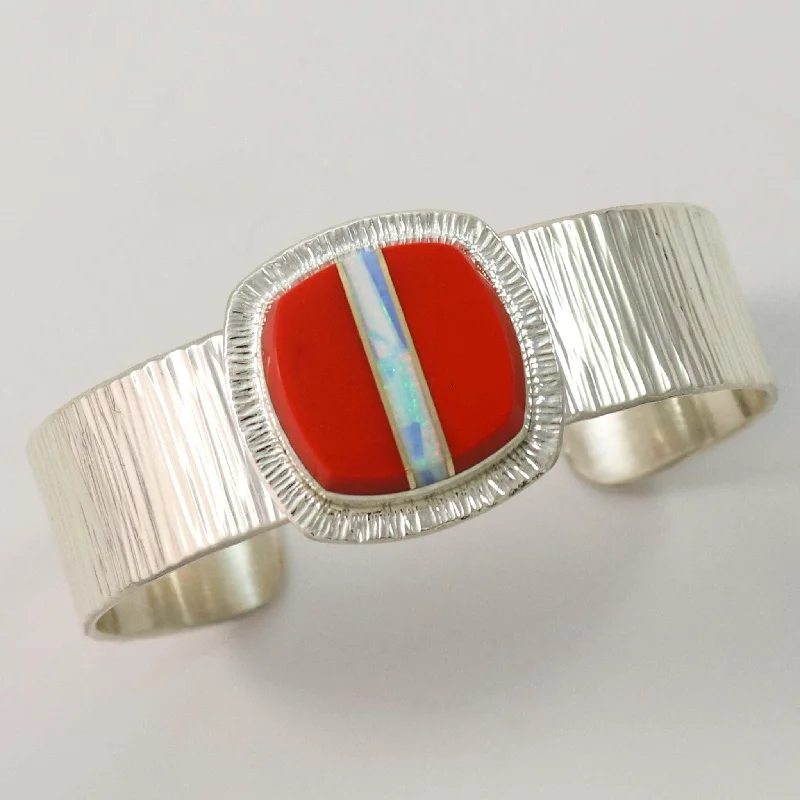 women's personalized bangles -Rosarita and Opal Cuff