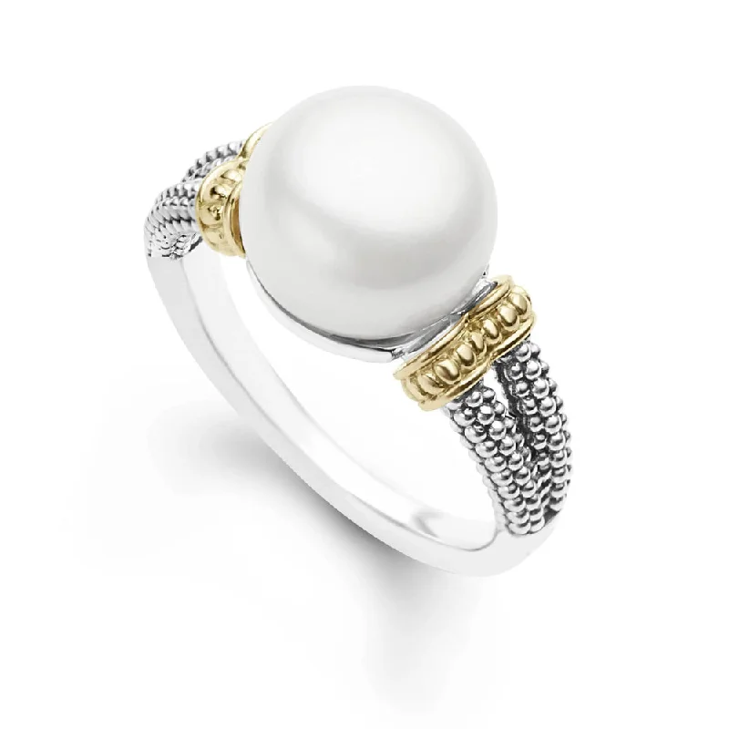 women's eternity bands -Lagos Luna Caviar Pearl Statement Ring