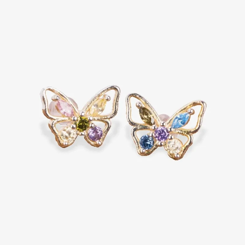 women's art-inspired earrings -Begum Butterfly Stud Earrings | Ethical Jewelry Australia