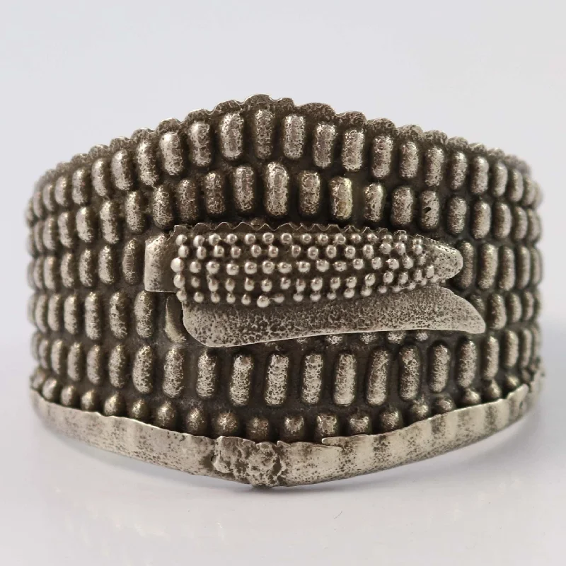 women's adjustable bracelets -Tufa Cast Corn Cuff