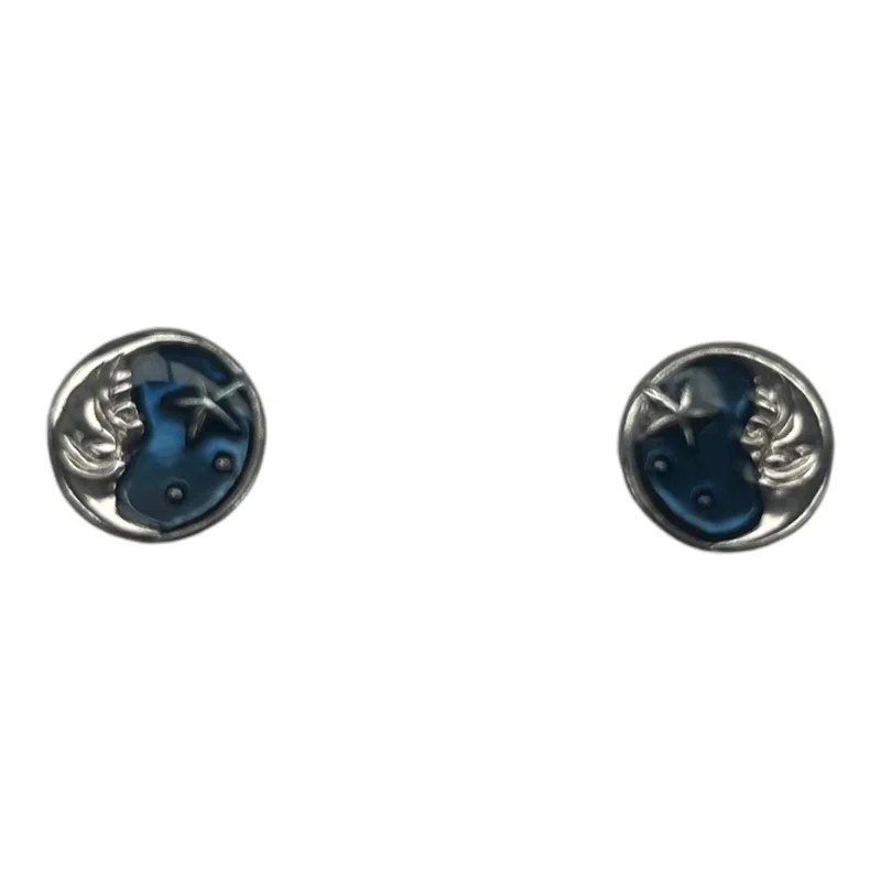 women's vintage diamond earrings -Earrings Stud By Clothes Mentor In Blue