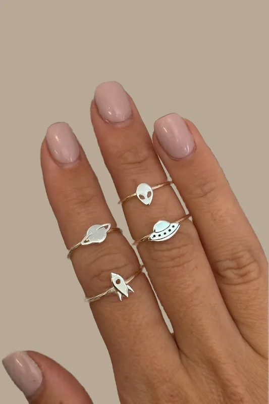 women's stackable rings -Stay Weird Rings