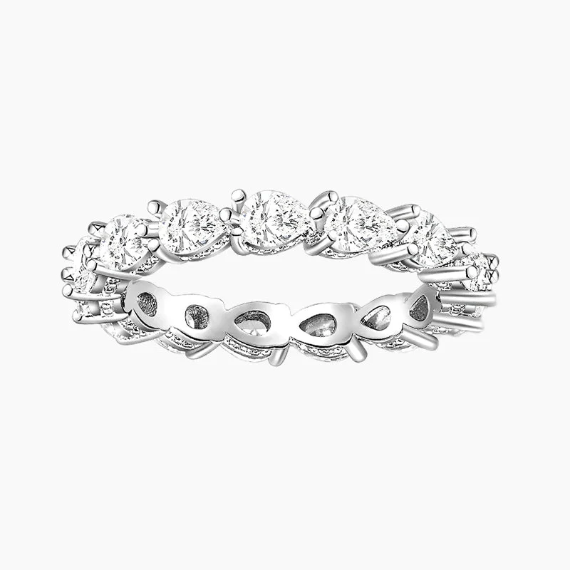 women's unique rings for her -925 Sterling Silver Cubic Zirconia Stackable Ring