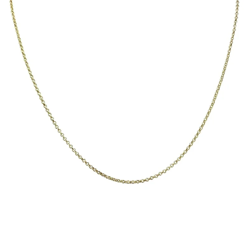 women's luxury wedding rings -14K Yellow Gold 1.9mm Rolo Chain with Spring Ring Clasp - 24 Inch