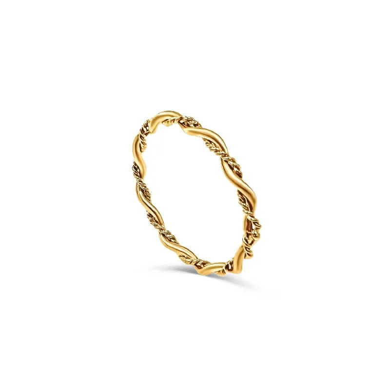 women's minimalist gold rings -Aubrey Twist Ring