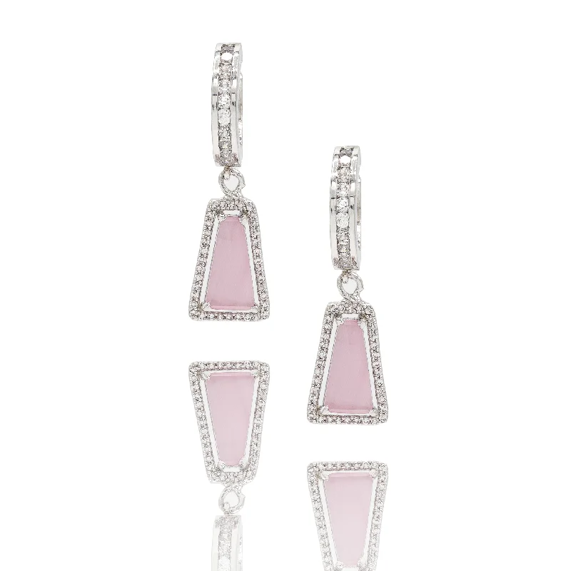 women's teardrop earrings -LENNY EARRINGS PINK