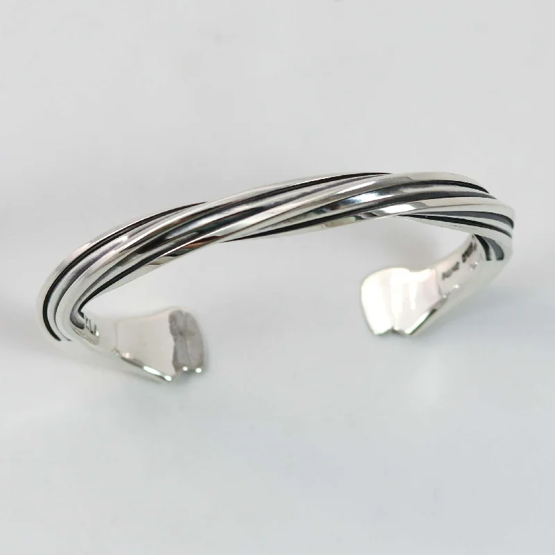 women's gemstone charm bracelets -Beveled Twist Cuff