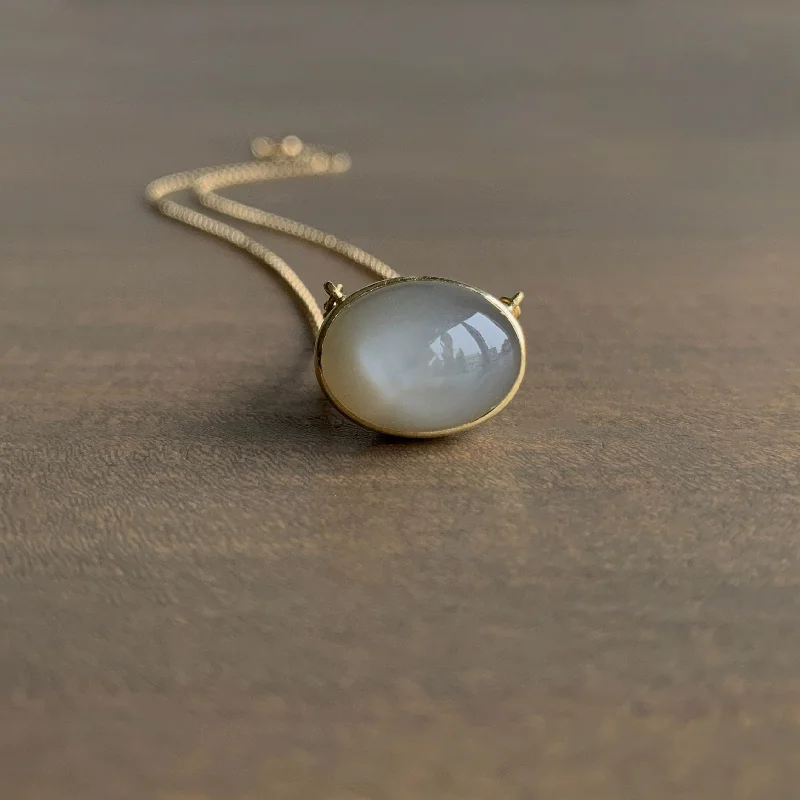 women's romantic necklaces -Gray Moonstone Necklace